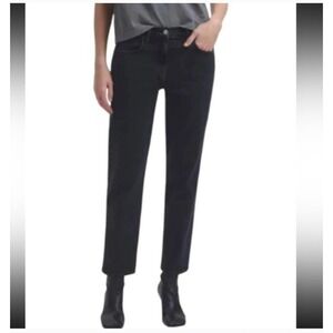 Agolde‎ Kye Jeans Womens Black Mid Rise Straight Crop Leg 28
